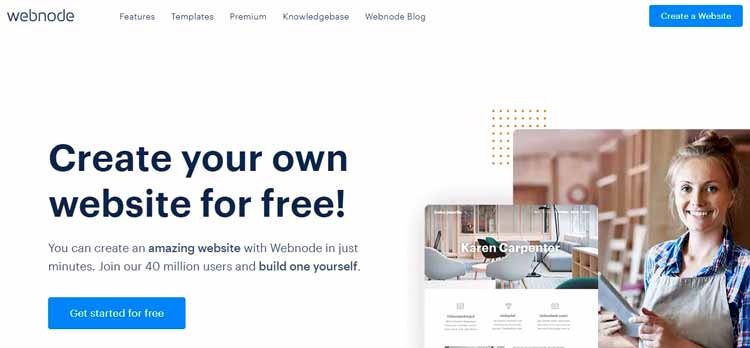 webnode free blogging site